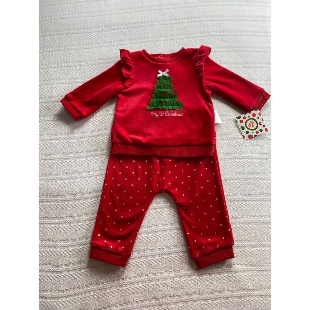 Little Me 9M “My First Christmas” 2 Piece Pant Set